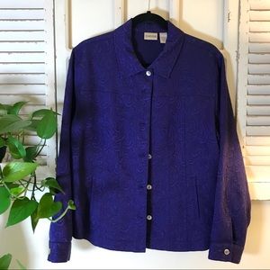 Purple Long Sleeve with Embroidered Detailing